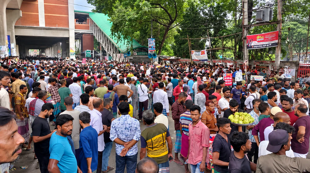 প্রেসক্লাবের সামনে অটোরিকশা চালকদের বিক্ষোভ